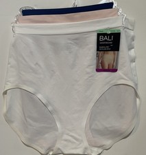 NWT BALI 3 PK DFESB3 EASYLITE SEAMLESS BRIEF PANTIES PINK NAVY WHITE  8 / XL