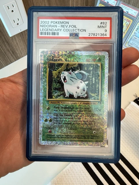 2002 POKEMON LEGENDARY COLLECTION #82 NIDORAN-REVERSE FOIL PSA 9