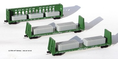 MTL MicroTrains N 98302261- 61´ Bulkhead Set w/load BN (3-tlg) aga NEW, ohne OVP