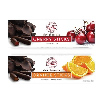Dark Chocolate Orange & Cherry Sticks  Chocolate Covered Candy Orange & Cherry