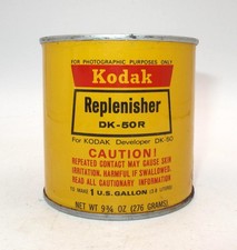 IN CAN KODAK REPLENISHER DK-50 DEVELOPER IN CAN-MAKES 1 GAL.-NEW OLD STOCK