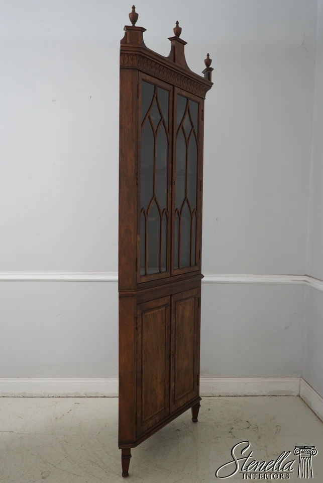 69891: Vitrina esquinera estilo inglés vintage de caoba Foto 2 de 4