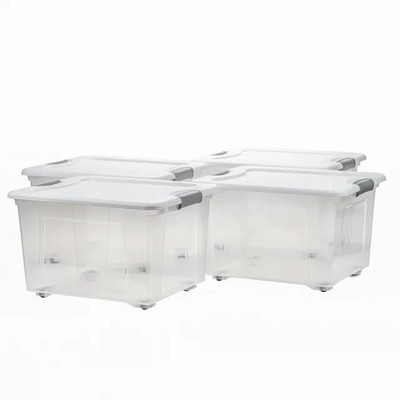 FONTAL SL090030A 35L Adult PP Plastic clear Storage Box Containers