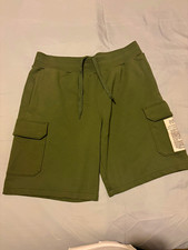 Moschino Men s Cargo Shorts Solid Green Cotto...