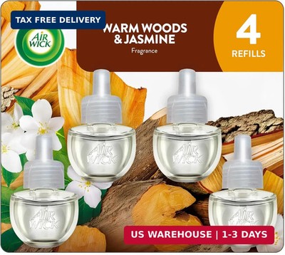 AIR WICK  Plug In Scented Oil Air Freshener Refill Pack - 4 Count Oil Refills Wa
