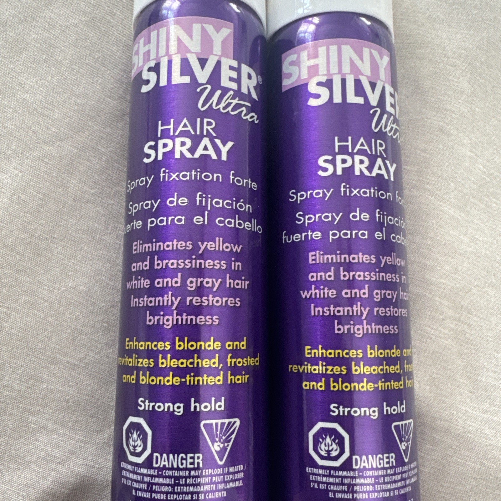 One 'N Only Shiny Silver Ultra Hair Spray Strong Hold 1.5 oz