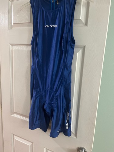 Orca mens triathlon swim cycling suit blue large $150