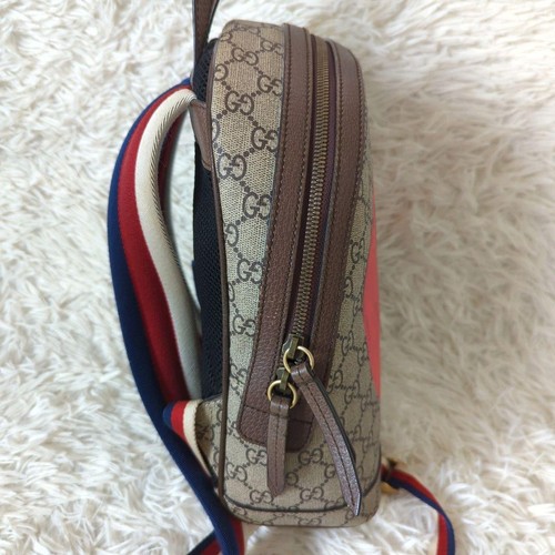 Gucci Gg Supreme Mystic Cat Backpack Leather Designer Rucksack Travel Bag - Picture 4 of 10