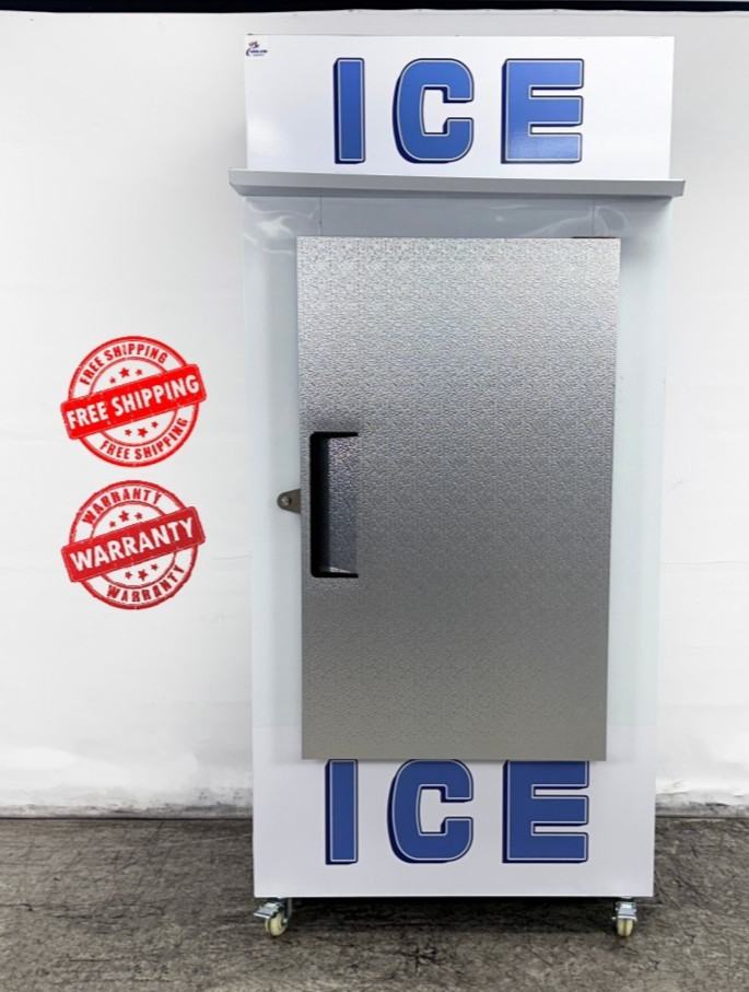 NEW 36" Ice Merchandiser Freezer Insulated 650L 100 Bags Cap
