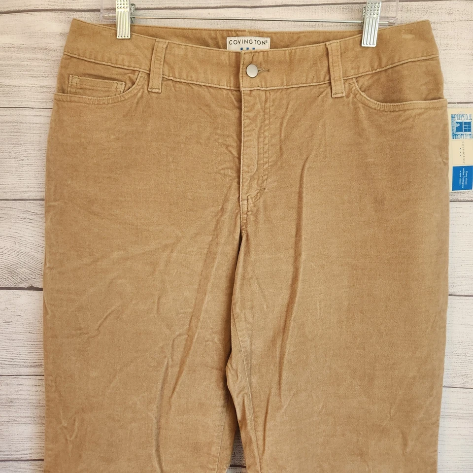 Covington женщин эластичной размер 14 хаки новый с Ярлыками хлопок смесь бархата стиль брюки - Изображение 2 из 4