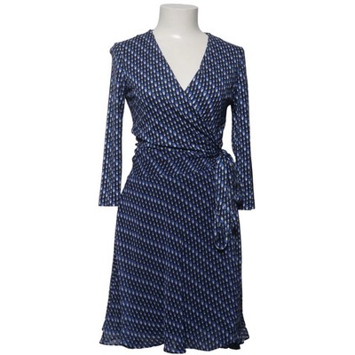 Diane von Furstenberg, Wickelkleid, Größe: 36, Blau/Schwarz/Weiß #tx4