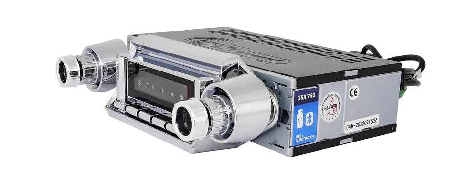 JEGS 48340 Classic 740 Series Radio 1957 Chevrolet Bel Air Chrome Bezel Chrome/B - Изображение 2 из 4