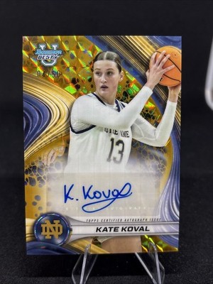2024/25 Bowman University Best U KATE KOVAL Gold Refractor AUTO /50