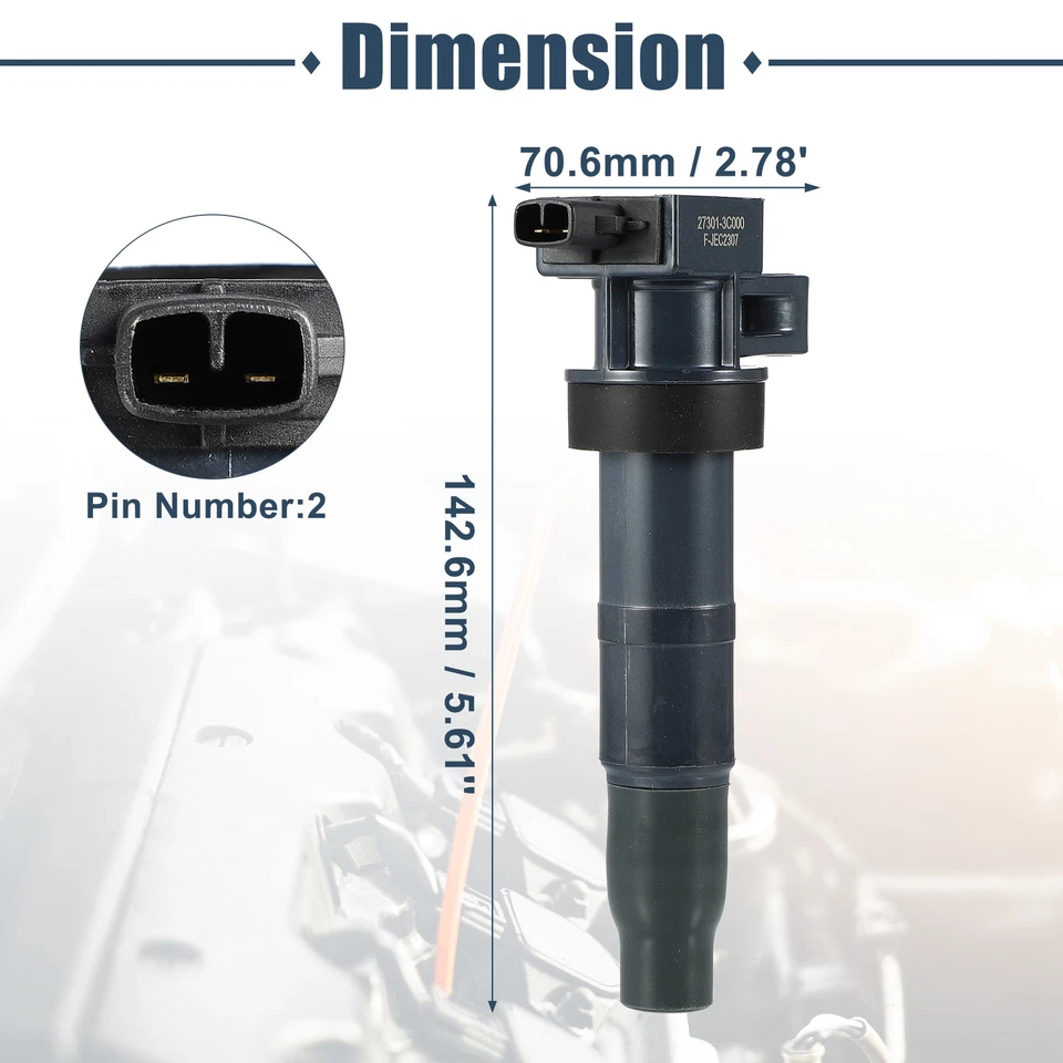 Repuesto de bobina de encendido de coche 6 piezas apto para Hyundai Azera Base Limited 3,3 L V6 Foto 3 de 4