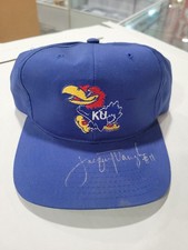 Signed Jacque Vaughn Kansas Jayhawks VTG Snapback Hat Cap Autograph Auto KU NCAA