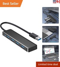 Ultra Slim 4-Port USB 3.0 Splitter - Fast Data Transfer for Multiple Devices