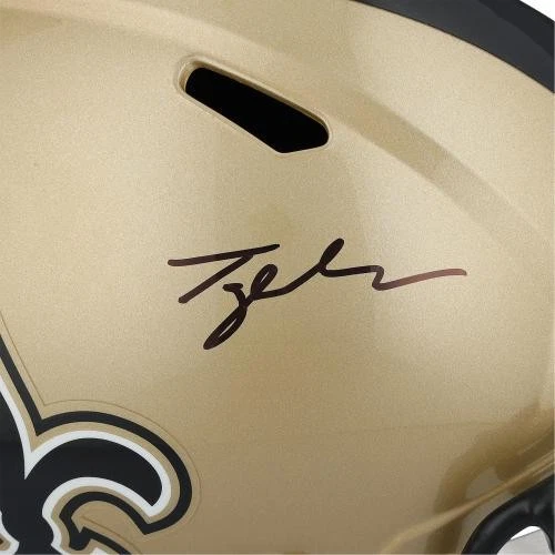 Tyler Shough New Orleans Saints Autographed Riddell Speed Replica Helmet - Image 2 of 2