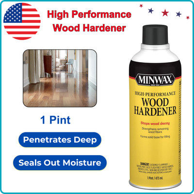 Minwax 41700000 High Performance Wood Hardener 1 Pint, Quick Dry, Penetrate Deep
