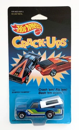 ∞ VTG Mattel Hot Wheels BUMPER THUMPER Pickup Crack-Ups Cummins X-15 80s NEW! ∞