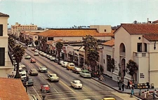 Postcard CA Santa Barbara State Street & Figueroa Street California 1960s