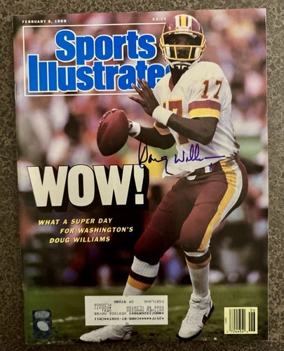 Doug Williams Washington Redskins NFL Signed Sports Illustrated Magazine 2/8/88