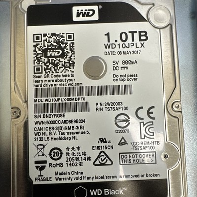 Western Digital WD10JPLX 1TB 7200 RPM 32MB SATA 2.5 inch Laptop Hard Disk Drive