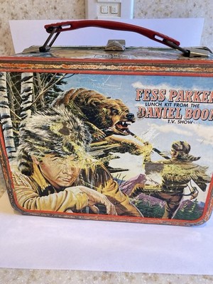 Vintage 1965 Fess Parker Daniel Boone Metal Lunchbox GD+