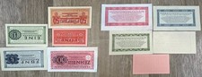 Germany - set 5 banknotes 5 50 Reichspfennig 1 5 10 Reichsmark  1942 - 1944 XF