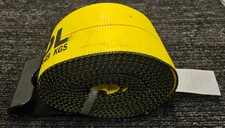 USCC US CARGO CONTROL Strap 5400lbs Limit, break strength 16200lbs Yellow 25FT