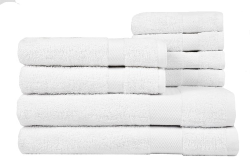 8 Piece Towel Set- Ultra Soft 100% Pure Cotton, 2 Large Bath Towels 28x56, 2 ... - Picture 4 of 9