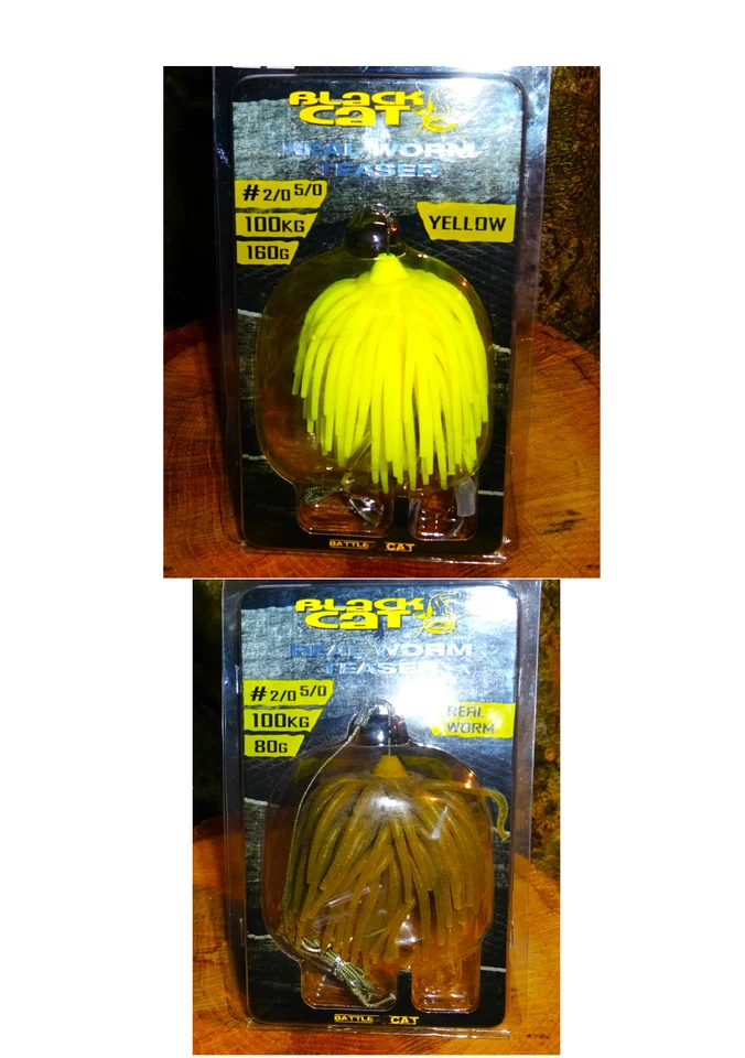 Black Cat Welsköder zum Klopfen  Vertikalangeln  Waller Real Worm Teaser - Bild 2 von 4