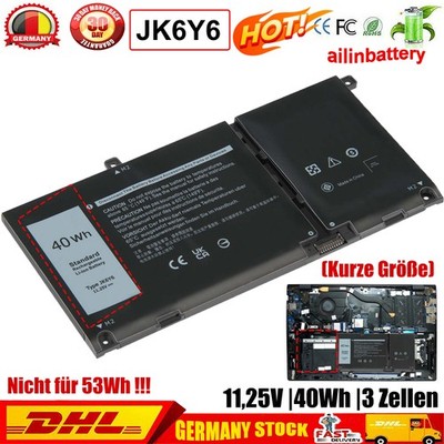 JK6Y6 Laptop Akku Für Dell Latitude 3410 3510 Vostro 5300 5301 5401 5501 40Wh
