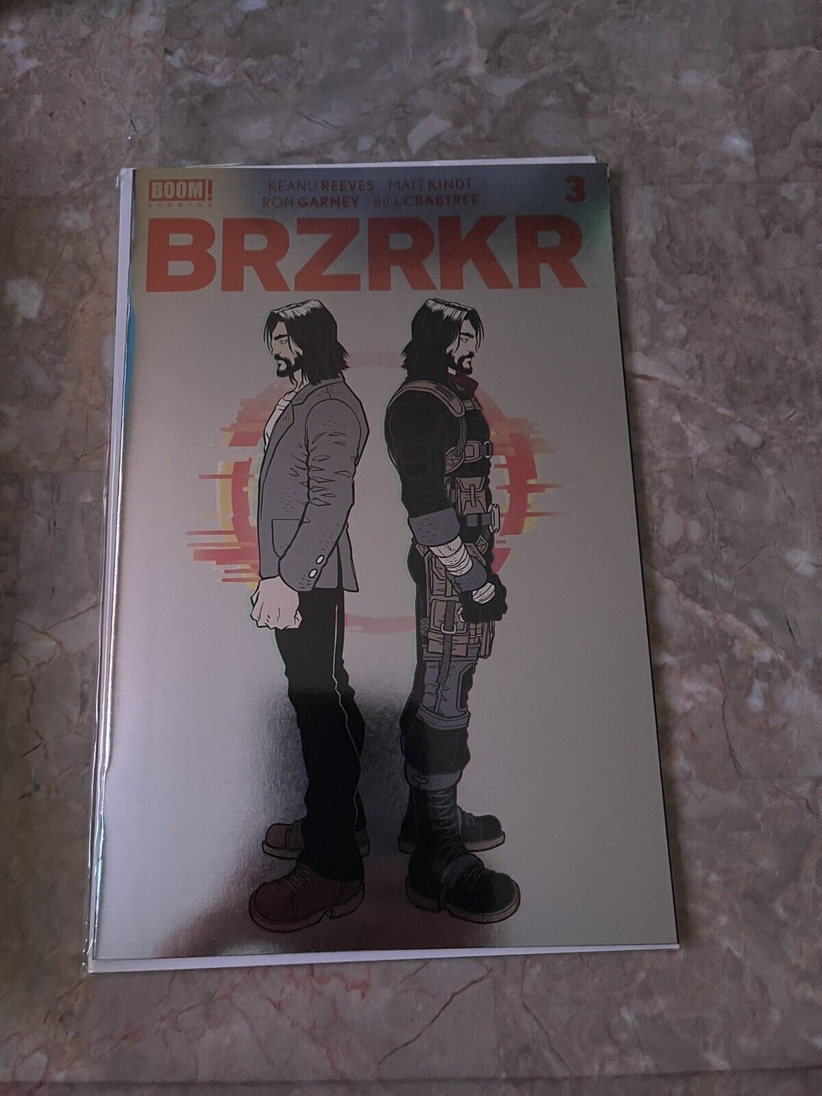 BRZRKR #3- CVR C Rafael Grampa Foil Variant, Keanu Reeves, 2021,