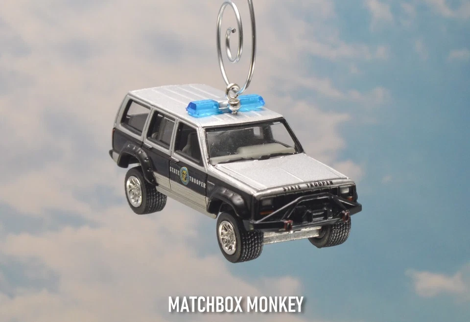 North Carolina State Police Jeep Cherokee XJ Christmas Ornament Patrol Trooper - Image 4 of 4