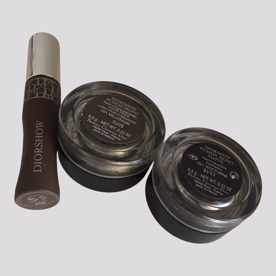 Dior Diorshow Pump ‘N’ Brow Mascara - 002 Dark Brown and Fusion Mono Eyeshadows - Image 2 of 4