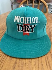 Stylemaster Michelob Dry Vintage Corduroy Hat Teal Made In USA