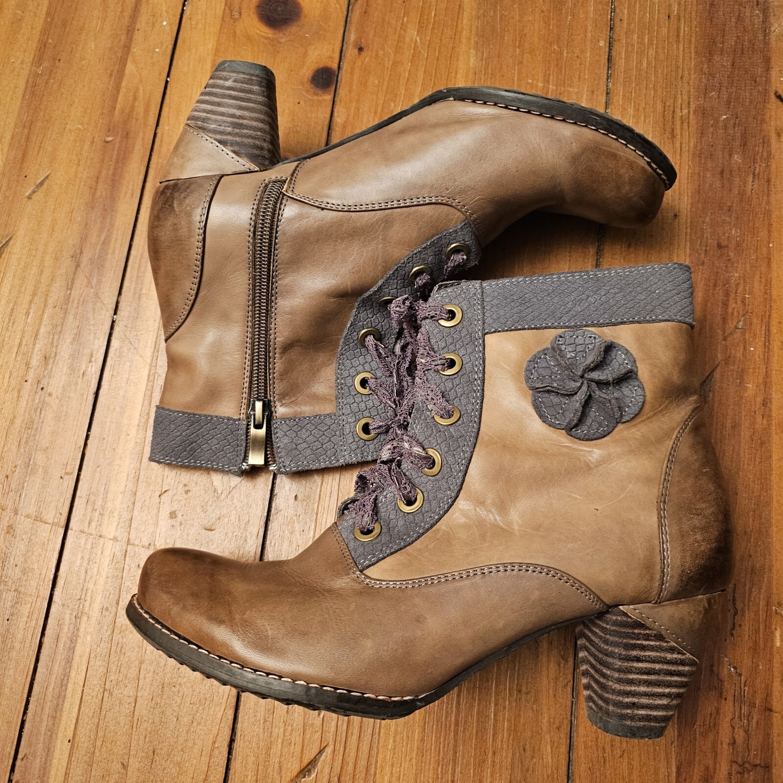 L'ARTISTE Spring Step PINOT Ankle Bootie BOOT LACE Sz 39