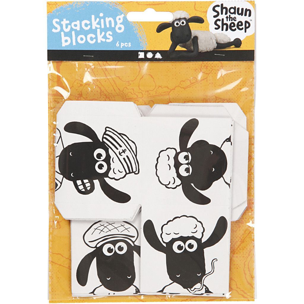 Shaun The Sheep - Stacking Blocks - Creative Colour In Activity NEW