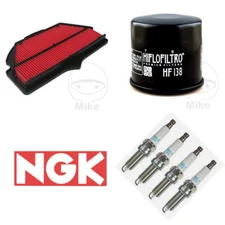Suzuki GSX-R 750 06-07 Service Kit Air/Oil Filter + Iridium Spark Plugs (4)
