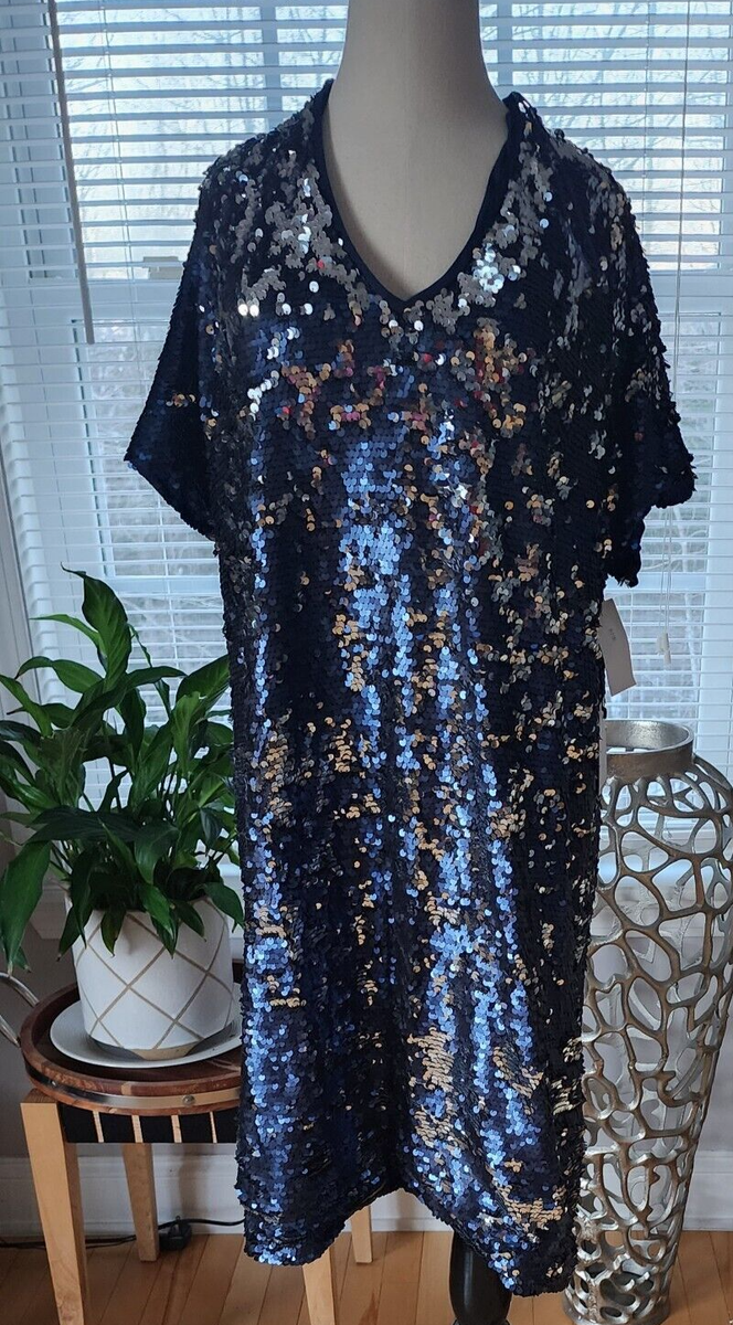 navy and silver sequin dress Layney Sequin Mini Dress Navy
