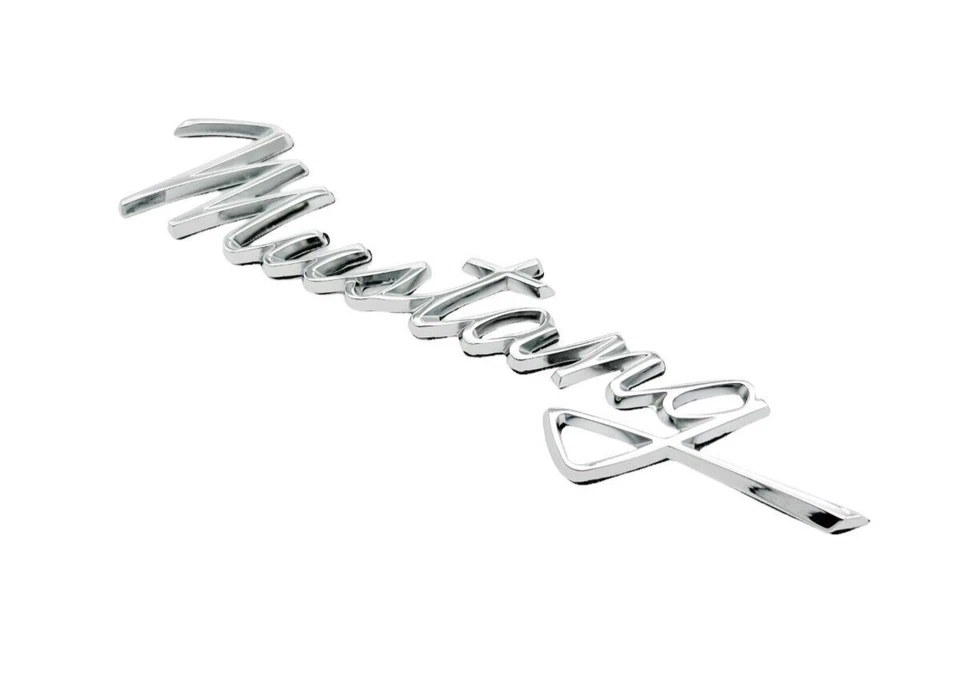 Par de emblemas adhesivos cromados para guardabarros para Ford Mustang 1968 Foto 3 de 4