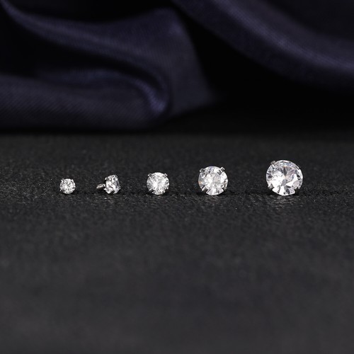16g/18g Surgical Steel Labret Lip Stud CZ Cartilage Earring Lip Piercing Jewelry - Picture 19 of 32