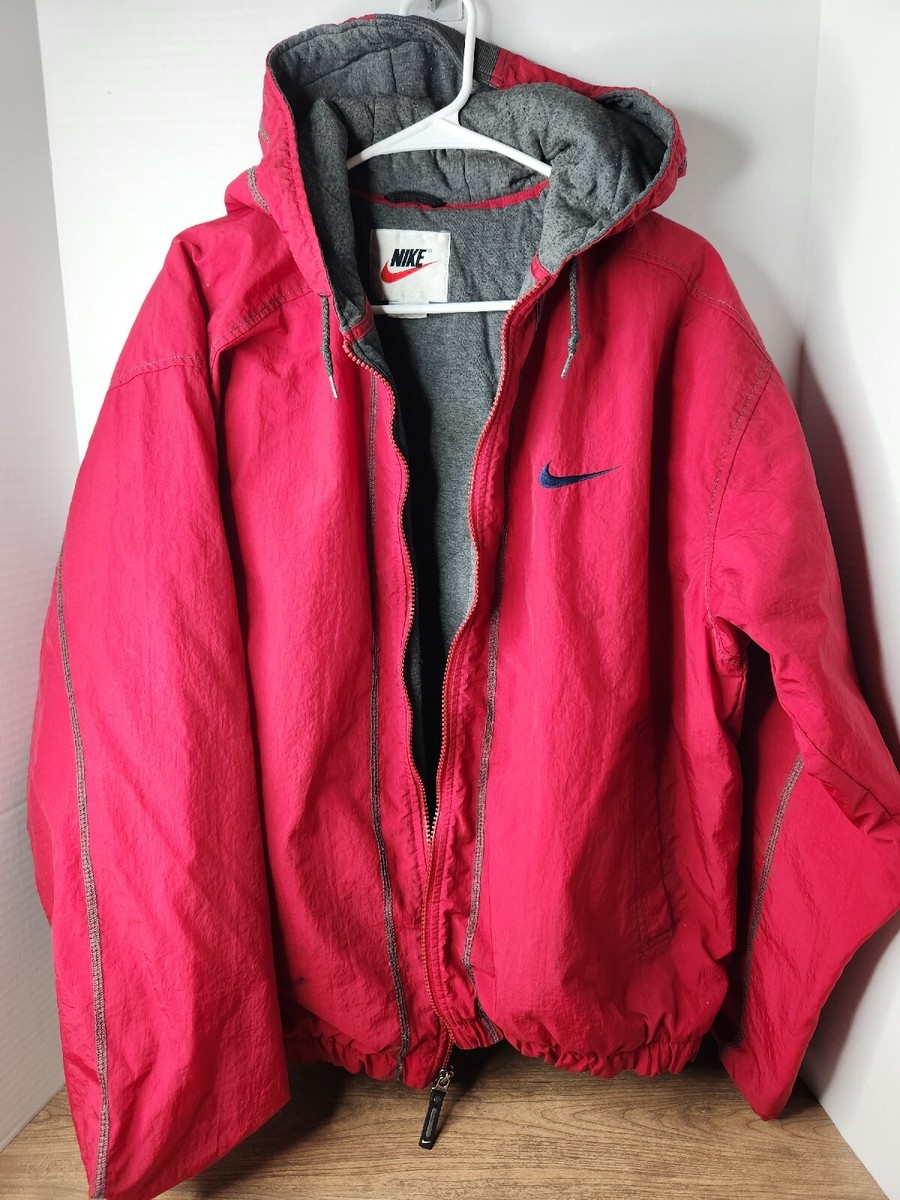 Vintage Nike Red Jacket Swoosh Logo Zip Up 90's Men's Large Vintage Nike Red Jacket Swoosh Logo Zip Up 90's Men's Large