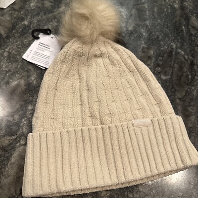 Lulu Lemon cable knit Pom beanie nwt Lululemon Black Cable Knit Pom Pom Beanie Women main image 4