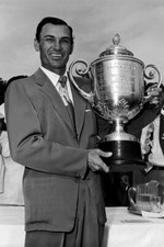 Ben Hogan Displaying Trophy Golf Sport Wall Art Home Decor - POSTER 20x30