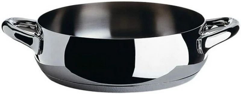 Pentola Casseruola Bassa Mami ALESSI SG102/28 Ø 28 cm in Acciaio Inox 18/10, fotografia 6 di 7