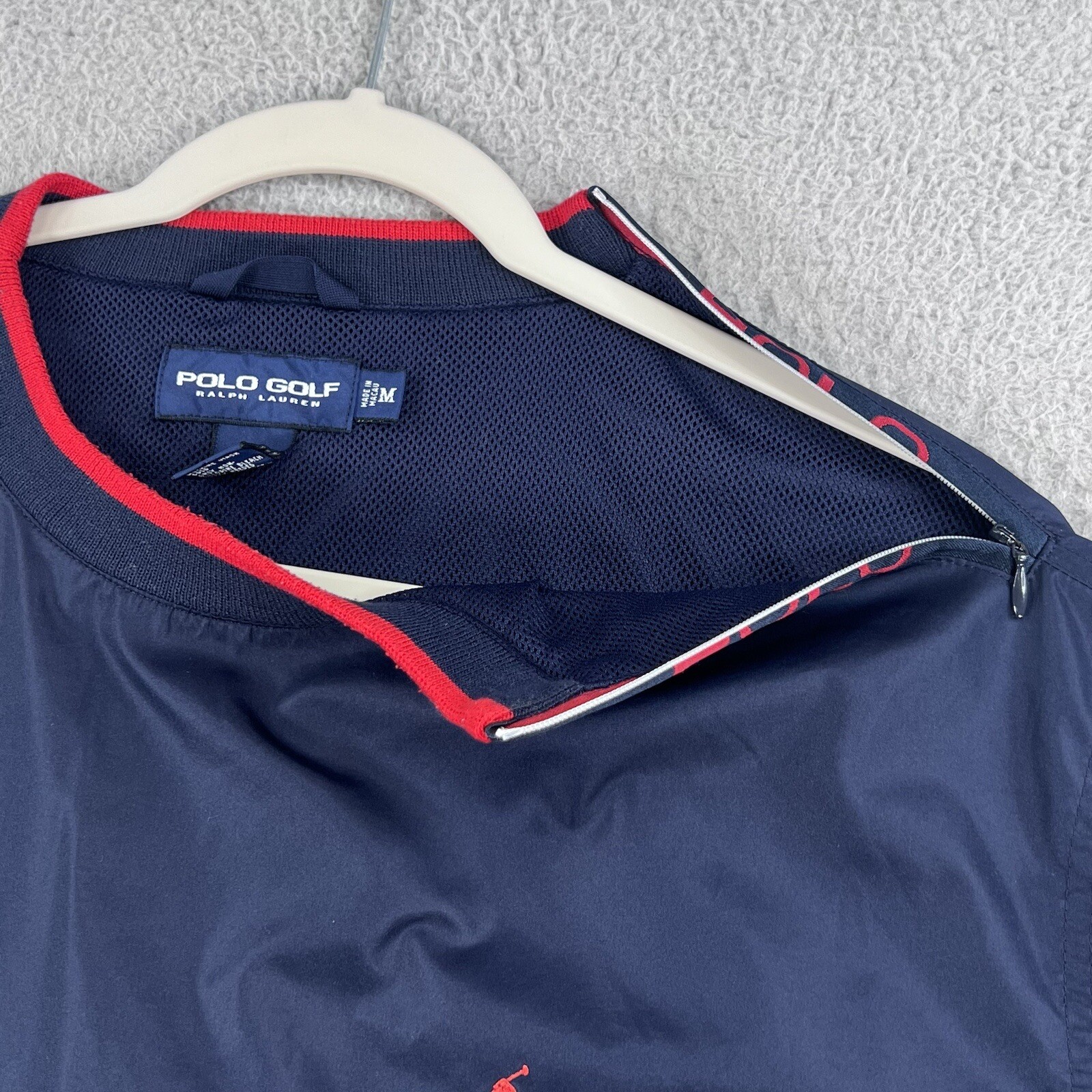 Polo Golf Ralph Lauren pullover da uomo blu navy medio pony rosso