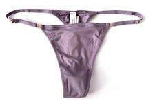 Victoria's Secret Thong Panty Adjustable String Purple Nwt XL