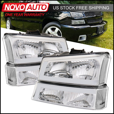 Headlight Assemblies For 2003 Chevrolet Avalanche 1500 Chrome