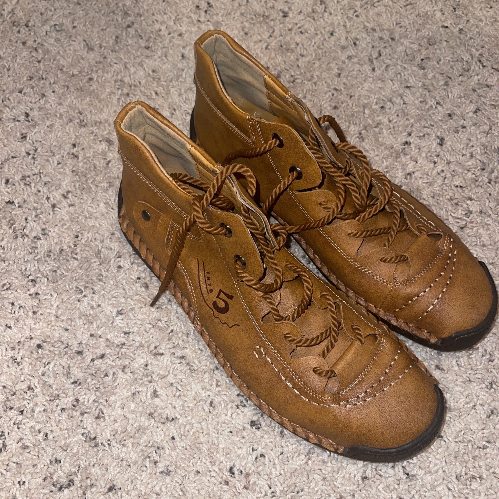 Menico Handstiched 100 Soft Tan Leather Cashual Shoe… Gem